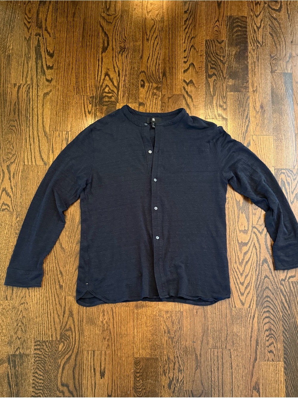 Banana Republic Navy Blue Button-Front Top